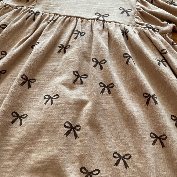 Rylee + Cru Beige Dress with Black Bow Print - Picture 3 of 3